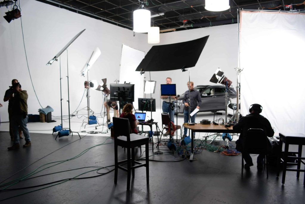 Cars in Studio A White Cyclorama at StagePost Studios